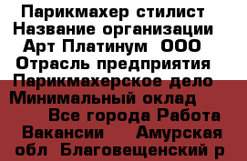 Парикмахер-стилист › Название организации ­ Арт Платинум, ООО › Отрасль предприятия ­ Парикмахерское дело › Минимальный оклад ­ 17 500 - Все города Работа » Вакансии   . Амурская обл.,Благовещенский р-н